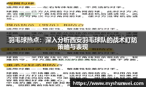 羽毛球热点：深入分析西安羽毛球队的战术盯防策略与表现